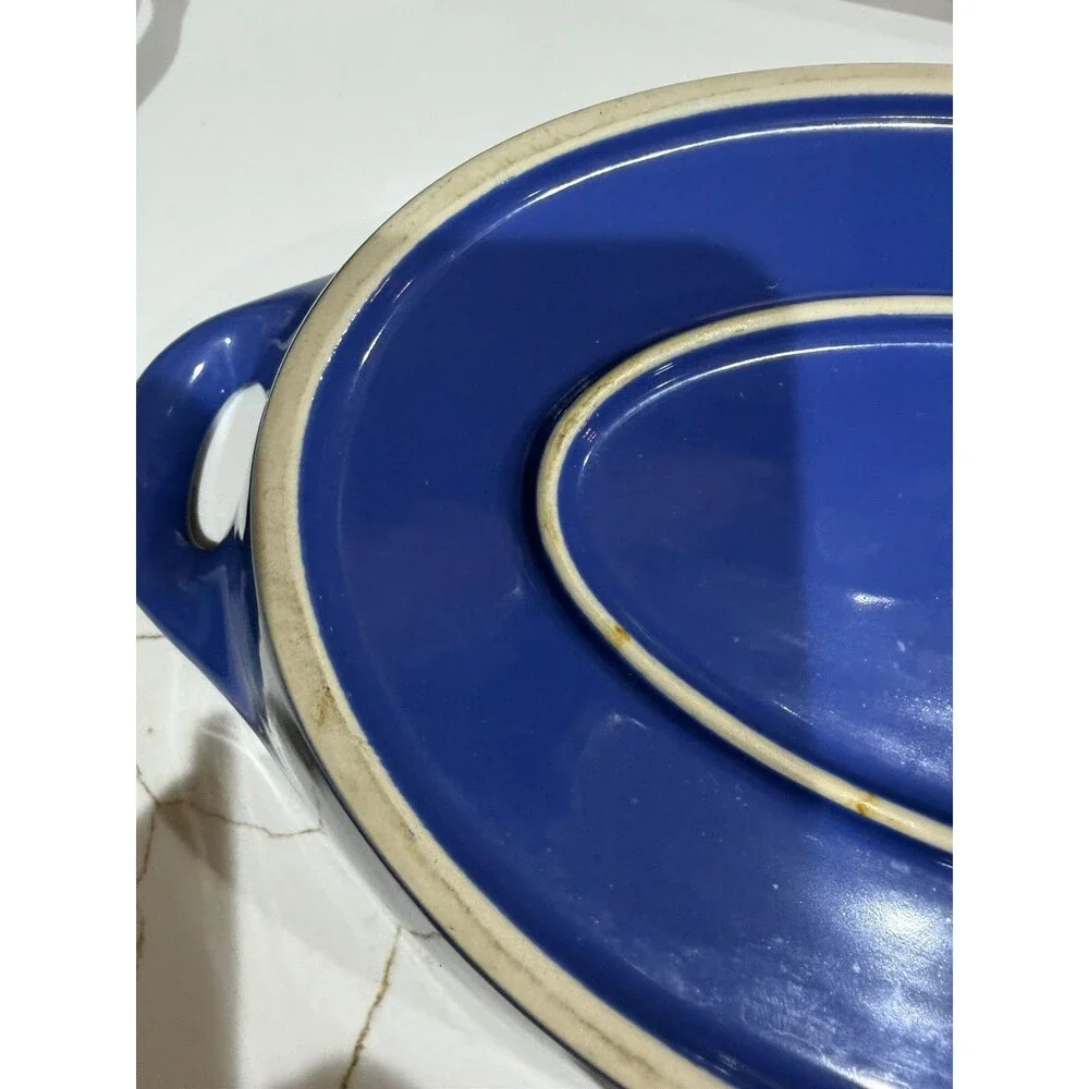 Corning Sapphire Creations 12-oz BLUE Stoneware AUGRATIN‎ Dish Discontinued Rare